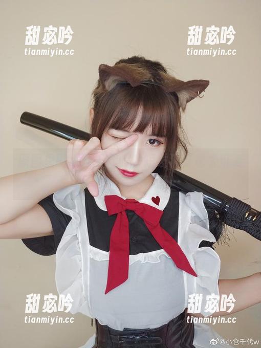 原图里的小仓千代w，短发猫耳也太可爱了吧，完全心醉…